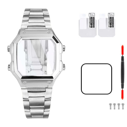 Stainless Steel Watch Case and Strap Modification Kit for Casio Royale Mod AE-1200 (3299) AE-1200WH AE-1300 WS-1600H (3556) WS-1600H