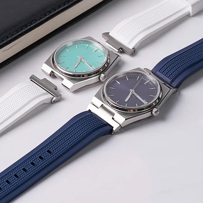 Bracelet en Silicone pour Tissot PRX série T137.407/T137.410 Super Player 40MM, adaptateur à dégagement rapide en acier, accessoires de bracelet de montre 12mm