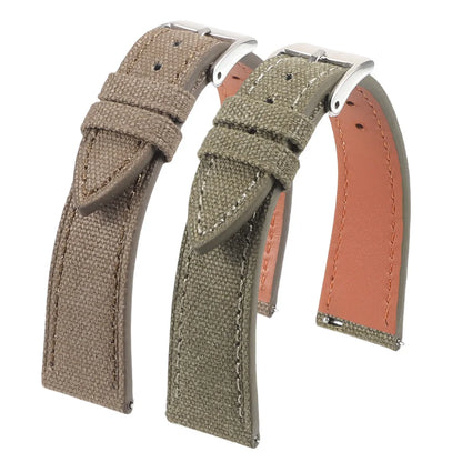 Quick-release thin canvas watch strap, made of vintage nylon fabric, 20mm 22mm, retro style, men's belt accessories
