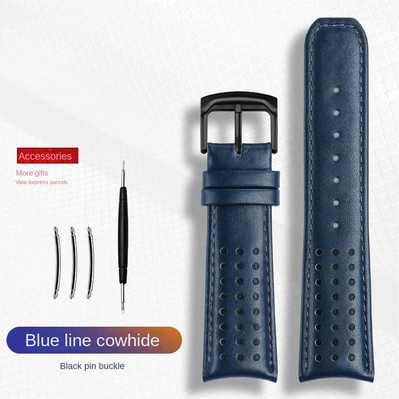 Cinturino 22mm 23mm in pelle bovina per Citizen Blue Angel AT8020-54L JY8078 AT8020-03L 54L, estremità curva, da uomo, per orologio