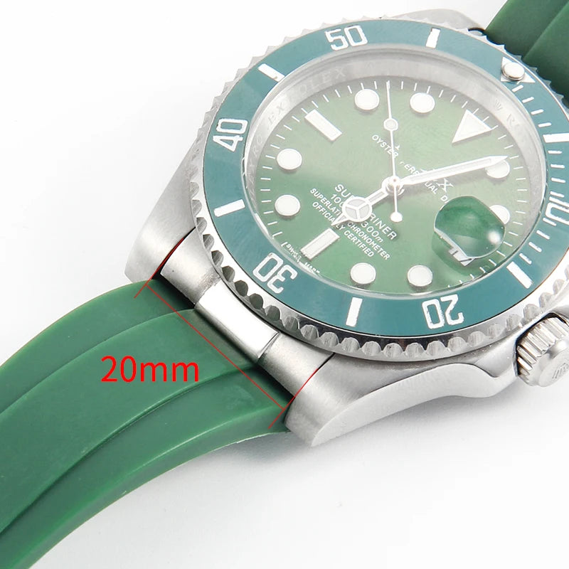 Pour Rolex Daytona Black Submariner GMT Yacht-Master Series, maillons d'extrémité métalliques incurvés en acier inoxydable, accessoires de montre 20mm 21mm