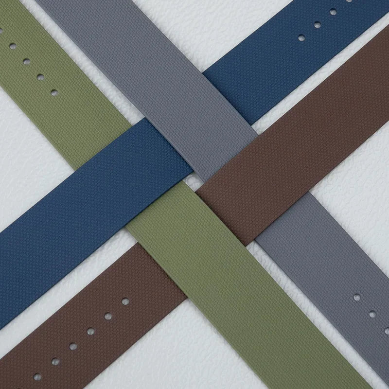 New Long FKM Fluororubber Watch Strap, 20/21/22mm, Military Band for Tudor BlackBay Omega Seamaster IWC Longines Rolex