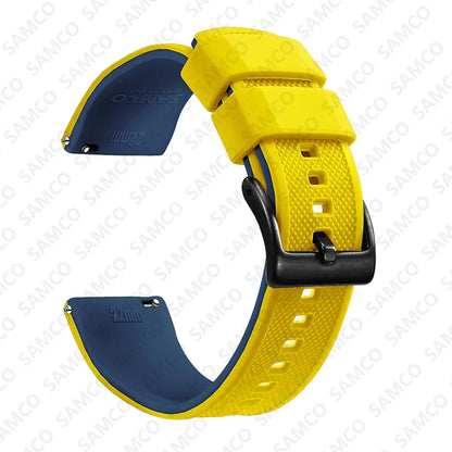 Bracelet de montre en Silicone de qualité supérieure, 18mm 20mm 22mm, à dégagement rapide, en caoutchouc, de remplacement