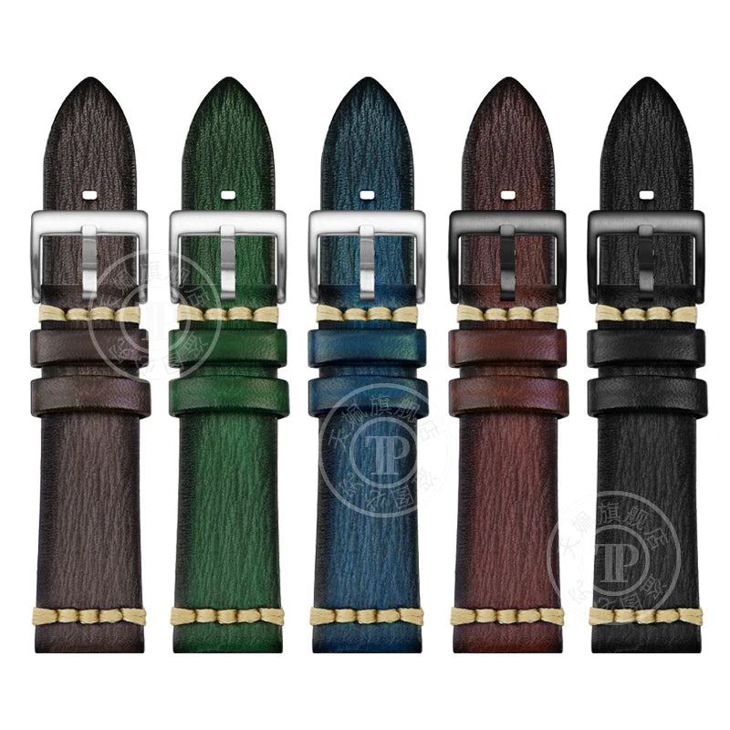 Cinturino per orologio in vera pelle, per Galaxy Tissot Timex Omega Panerai IWC, 20mm 22mm 24mm
