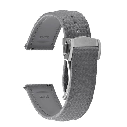 FKM Waterproof Rubber Watch Band Quick Release Deployment Clasp Straps 20mm 22mm Universal Watch Bracelet