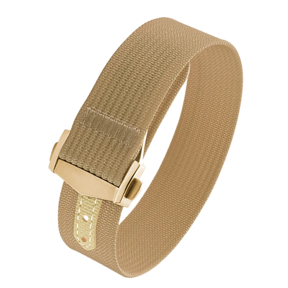 Canvas and Nylon Watch Strap, 18-20-22mm, for Omega X Swatch MoonSwatch for Seiko Men Women Sport, Waterproof, Folding Buckle