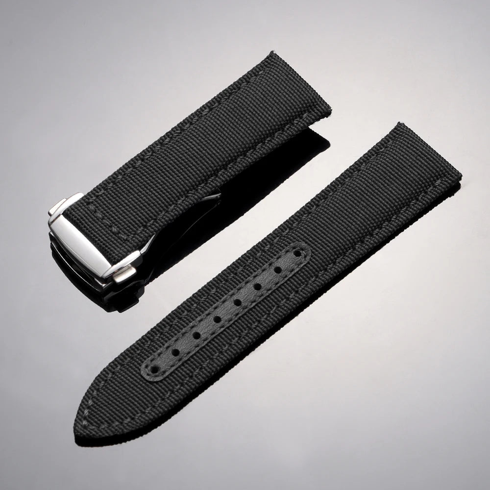 Bracelet de montre en Nylon 20mm 22mm pour Omega Seamaster 300, bracelet de montre pour Speedmaster AT150, boucle pliante en toile, Bracelets de Sport pour hommes