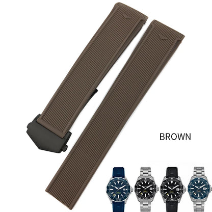 Bracelet de montre en caoutchouc et Silicone, 20mm 22mm, adapté à Tag Heuer CARRERA AQUARACER 300 500 WAY201A WAY211C, accessoires de montre de plongée