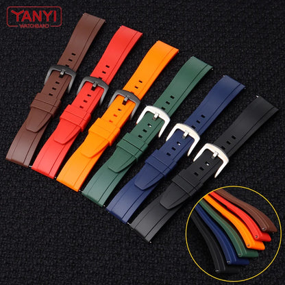 Extended Rubber Watch Strap for Watches, Waterproof Band, Quick Release Bar, Rolex JEAN, Seiko, Tissot, Huawei, 20mm, 22mm