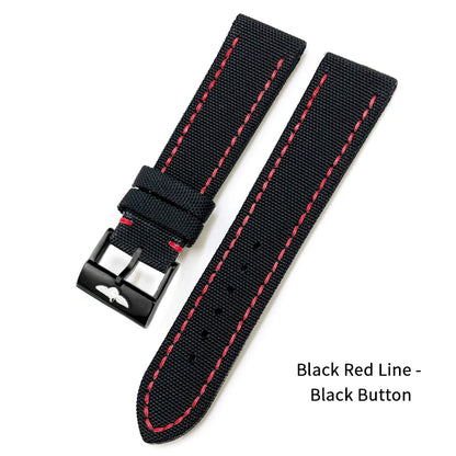 Nylon Canvas Watch Strap, 22mm, for Breitling HMGER Challenger, black, green, gray, yellow, high quality
