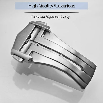Fermoir pliable De haute qualité, 18mm, pour bracelet De montre Omega Seamaster De Ville AT150, boucle pliante en acier inoxydable 316L