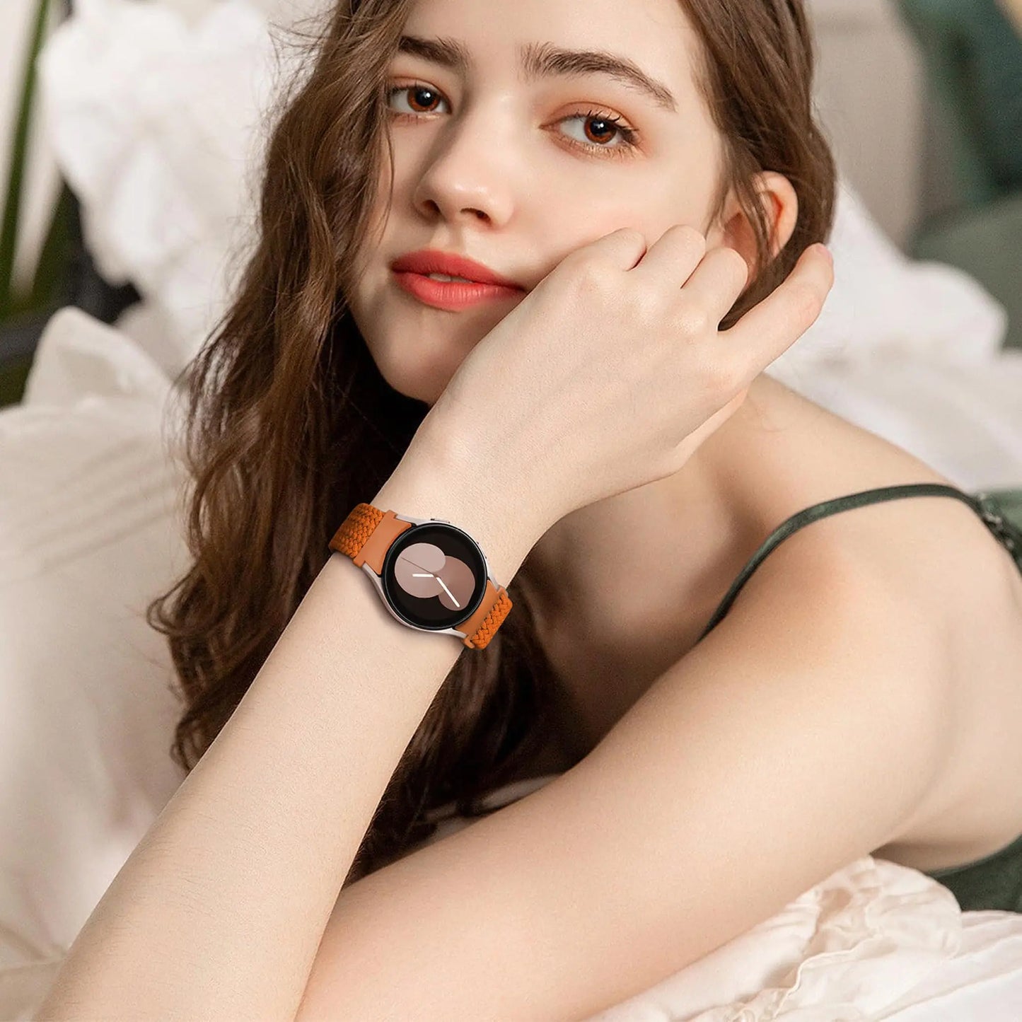 Bracelet sans espaces pour Samsung Galaxy Watch 6 4 classic/5 pro 47mm 43mm 44mm 40mm bracelet tressé magnétique Galaxy watch6 watch4