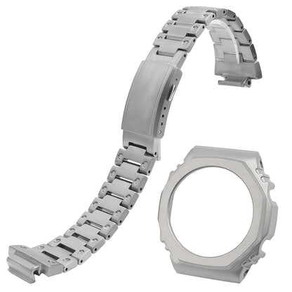 CasiOak Titanium Alloy Case and Strap, DIY Modification Accessories for Casio GA2100 GA-B2100 GA2110 Watches, Replacement Kit