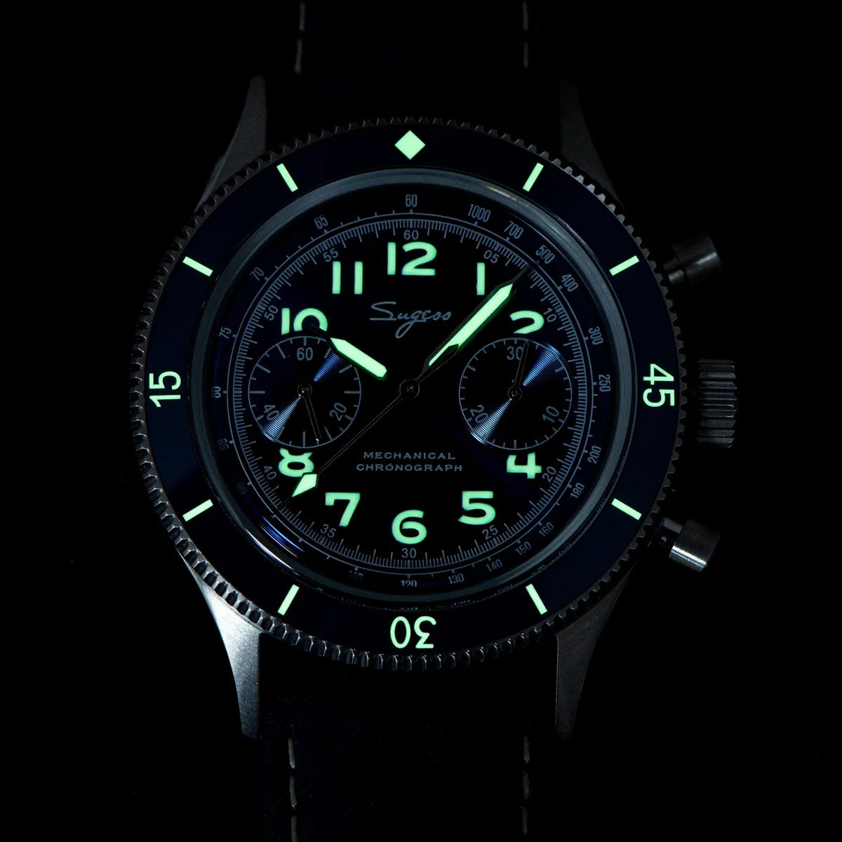 Orologio automatico da uomo Sugess S423 - Scheletro luminoso
