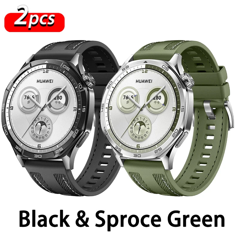 Bracelet en Nylon officiel de 22mm pour montre HUAWEI GT 6 5 4 46mm/montre 4 5 6 Pro/GT 6 5 3 2 Pro, Bracelet en Silicone Composite de 46mm