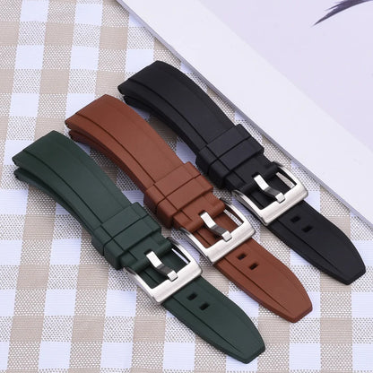 Premium quality vulcanized FKM rubber watch straps, 18mm, 19mm, 20mm, 21mm, 22mm, 23mm, 24mm quick-release watch straps