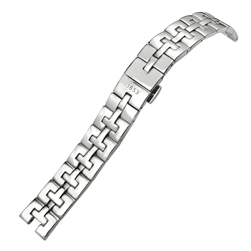 Bracelets de montre en acier inoxydable 316L, 15mm, qualité supérieure, tissot 1853 T-LADY T12 T082 T082.210, fermoir papillon, pour hommes