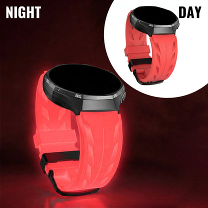 Bracelet de montre lumineux Konse 20/22 mm, adapté aux montres Samsung 7/6/5/4/FE, bracelet en silicone lumineux pour le sport