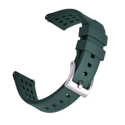 High Quality Quick Release FKM Fluoro Rubber Watch Strap 20mm 22mm New Design Porous Structure Ventilate FPM Rubber Watch Straps