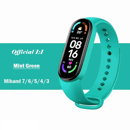 Official silicone strap for Xiaomi Mi Band 4 5 6 7, sports watch, Miband4 Miband7 Correa Mi band 3 4 5 6 7 bands