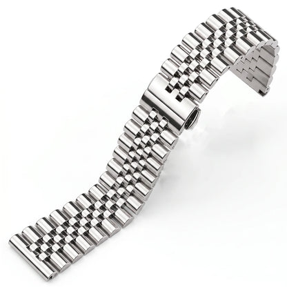 Bracelets de montre en acier inoxydable poli argent 16 18 19 20 21 22mm, accessoires de Bracelet de montre en métal