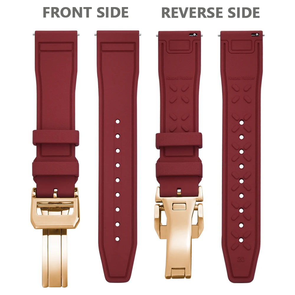 Bracelet en caoutchouc FKM 20mm 21mm 22mm pour montre IWC PILOT Portugal PORTOFINO, bracelet de plongée à libération rapide, montre connectée pour Huawei