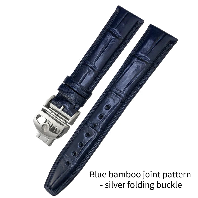 Cinturino per orologio americano in vera pelle di coccodrillo, 20mm 21mm 22mm, per orologi da pilota IWC Mark XVIII Portofino