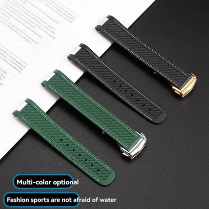 Correa de reloj de caucho y silicona, 20mm, adaptable a Omega Seamaster 300 AT150, para Rolex, negro, verde, Water Ghost, cierre desplegable