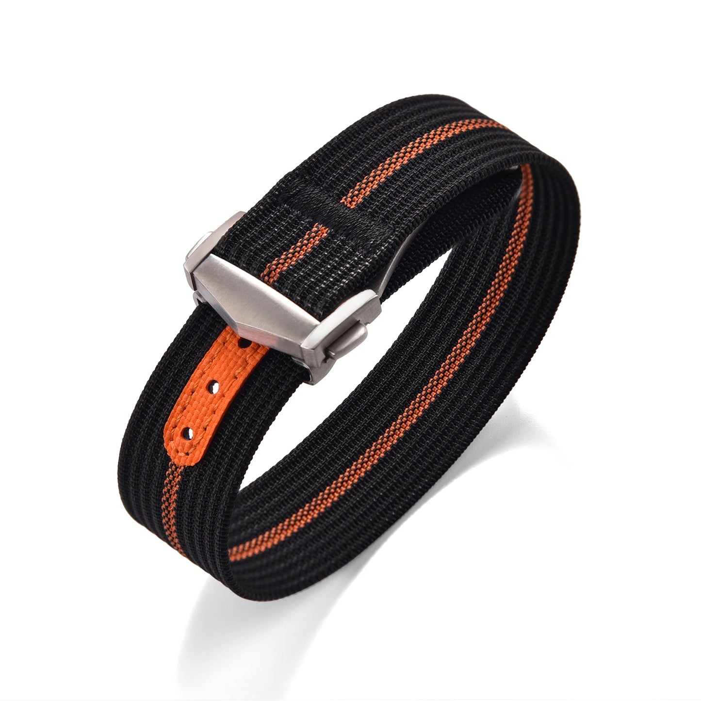Bracelet de montre en nylon côtelé Omega avec fermoir déployant 18mm 20mm 22mm, bracelet sport en caoutchouc FKM pour Swatch MoonSwatch