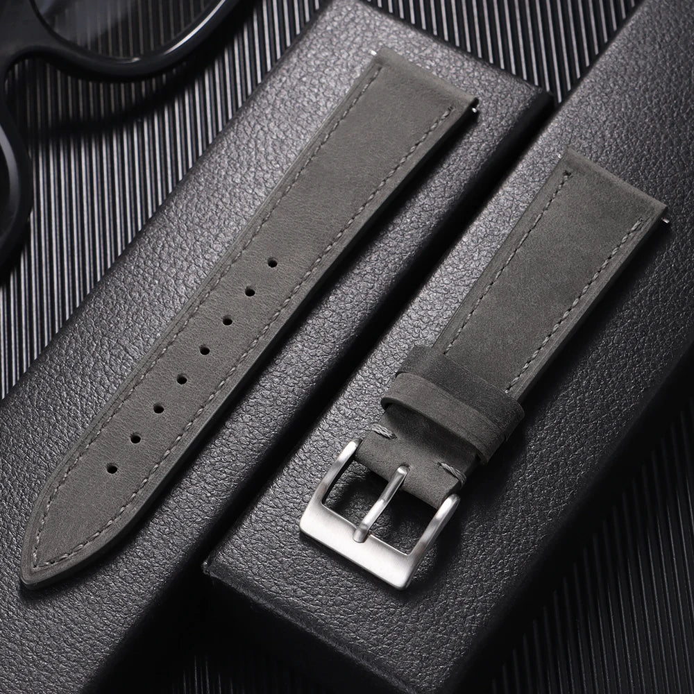 Cinturino vintage in pelle da 18 mm, per Casio e altri - Fast