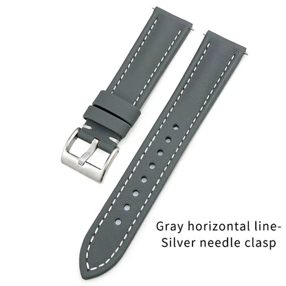 Bracelet de montre à dégagement rapide en nylon et cuir, 23mm, 24mm, 22mm, 21mm, 20mm, 19mm, 18mm, pour Blancpain Fifty Fathoms Tissot 1853