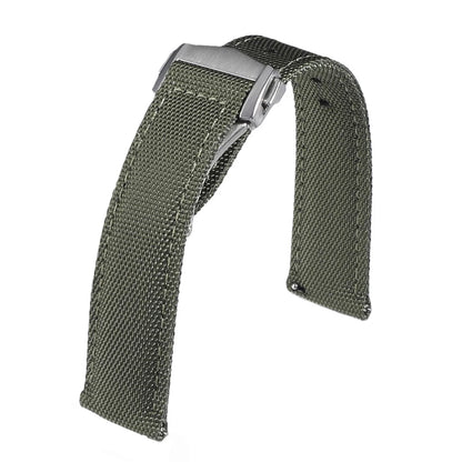 Cinturino per orologio in tessuto a vela deployante 20mm 22mm Cinturino per orologio in Nylon impermeabile a doppia faccia a sgancio rapido con fibbia pieghevole per Omega