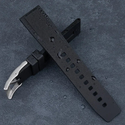 Bracelet de montre universel en caoutchouc noir souple, 22mm, pour Breitling, série Superocean Avenger Heritage, ceinture étanche