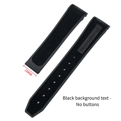 Soft Rubber and Silicone Watch Strap, 19mm 21mm 20mm 18mm, for Omega Speedmaster Seamaster 300 Sport Watch, Black and Blue Bracelets