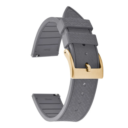 20MM 22MM supprime des bracelets de montre en caoutchouc fluoroélastomère/FKM mosaïque pour hommes femmes-bracelet de Sport étanche de remplacement à dégagement rapide