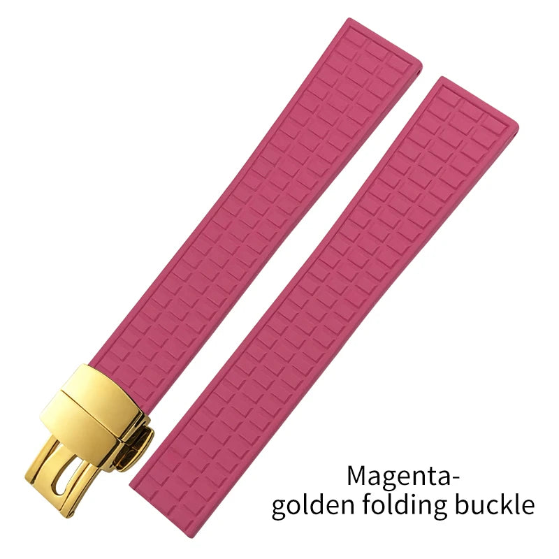 Cinturino per orologio in gomma fluorurata FKM morbida di alta qualità, 19 mm, cinturino di ricambio per Patek Philippe Aquanaut Luce 5067 5068 5072 PP, orologio da donna