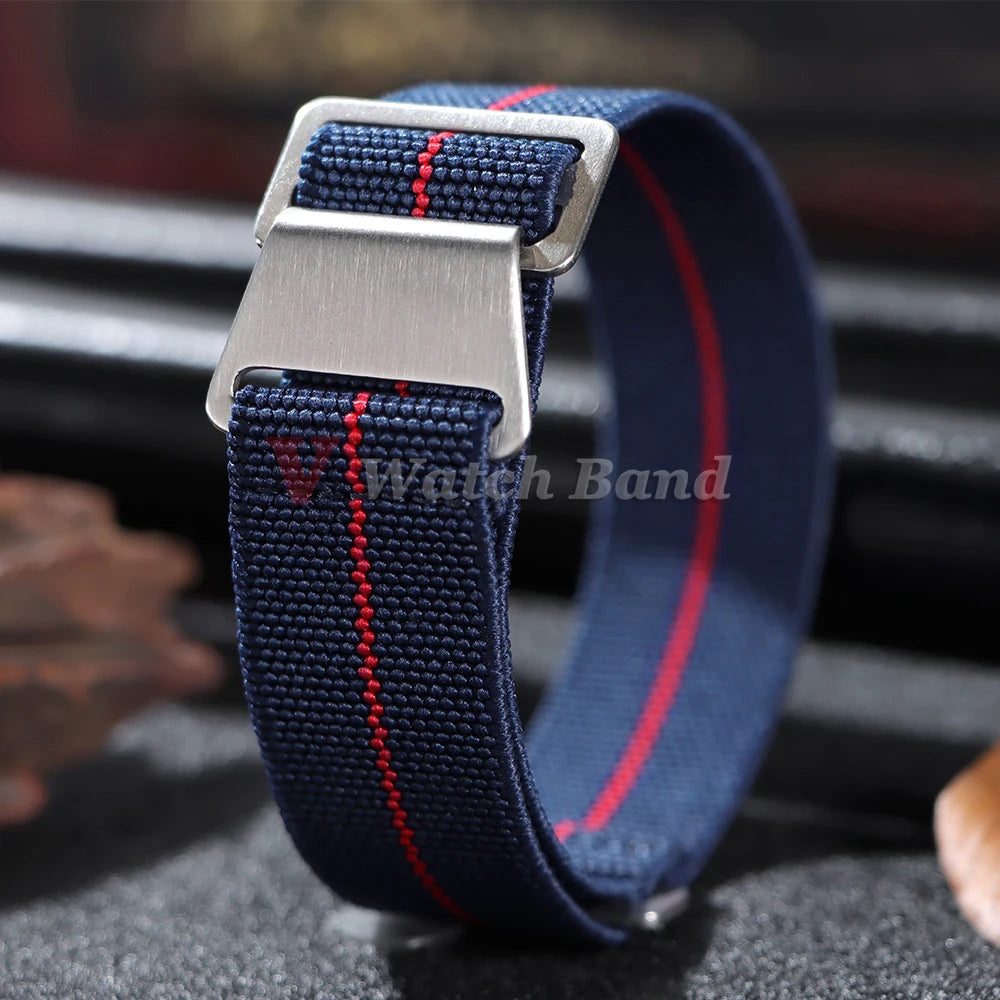 Bracelet de montre tressé en Nylon, 18/20/22mm, élastique, troupes françaises, sac de Parachute, Bracelet de Sport universel pour hommes et femmes