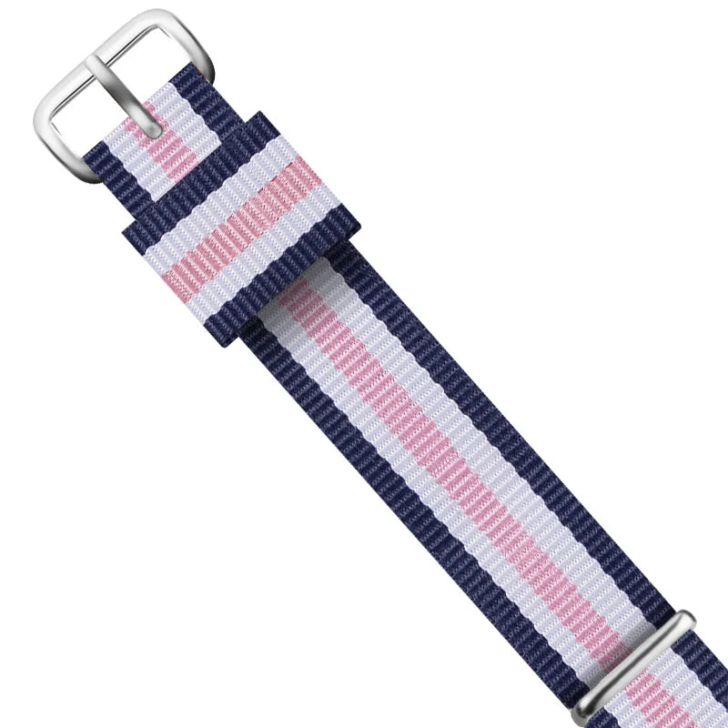 Cinturino per orologio da uomo e da donna, in nylon premium da 18mm e 20mm, color oro rosa e argento, per Daniel Wellington