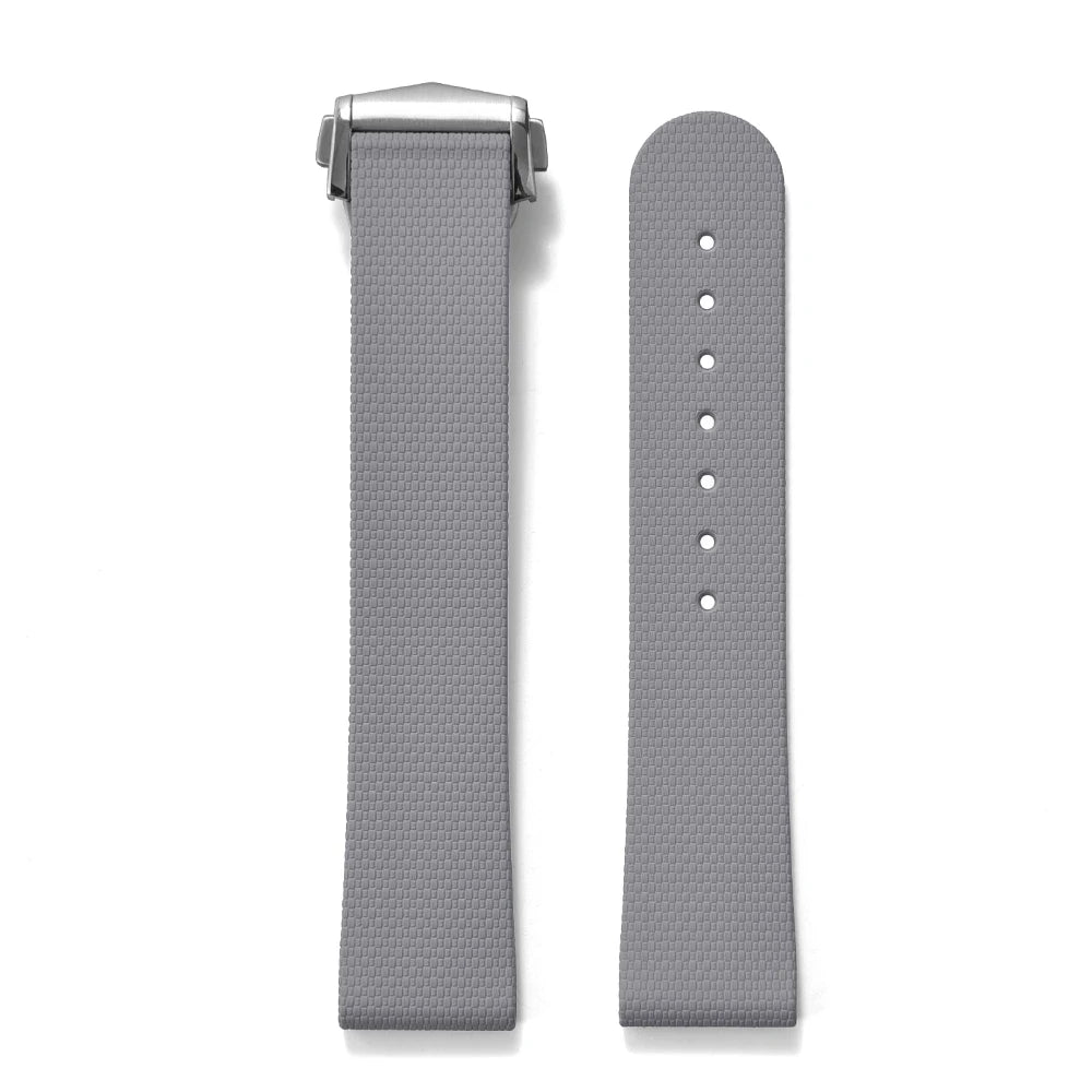 STAPELP suitable for Omega Swatch 20mm universal watch straps Black Blue FKM Rubber Quick Release Watch Band with Omega Folding Clasp