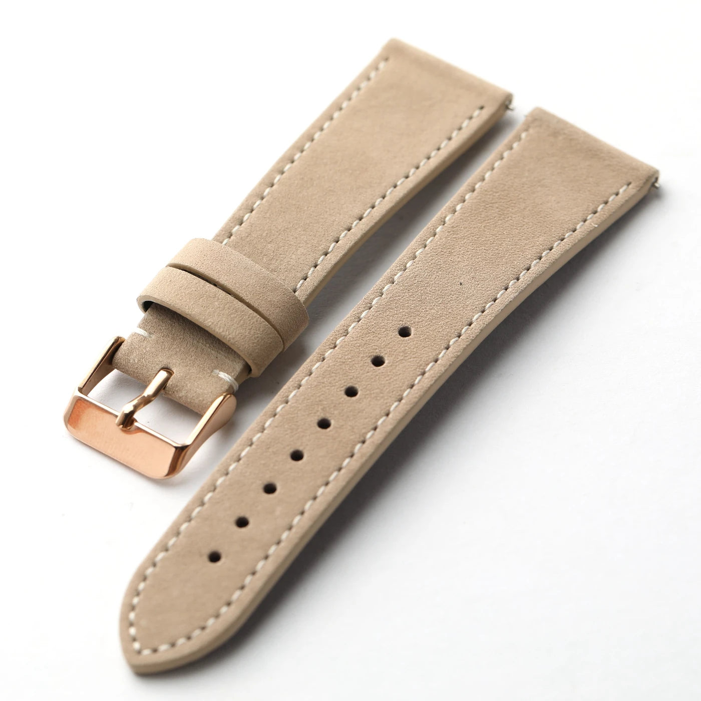 Bracelet en cuir givré fait à la main, 18 19 20 22MM, à dégagement rapide, en cuir de vache souple, vintage, bracelet de montre taille S/M pour hommes