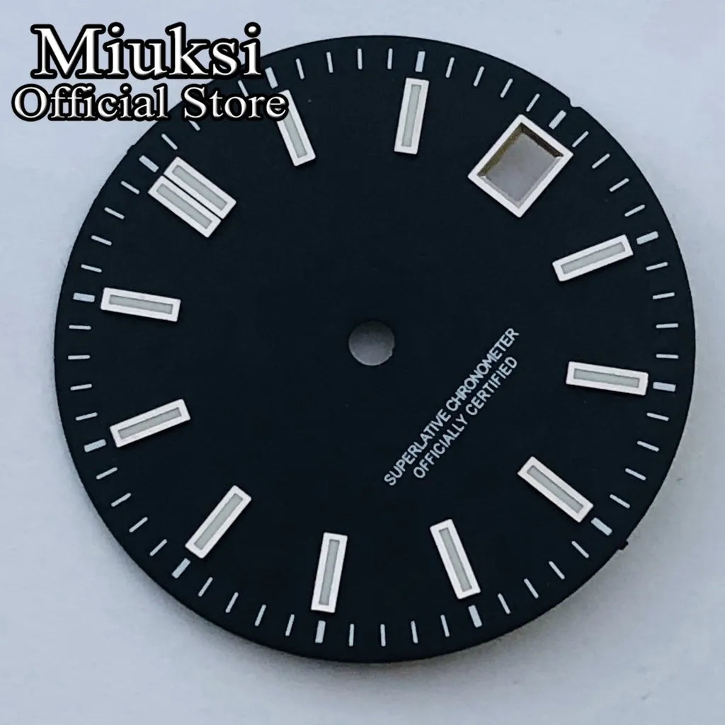 ATA UKSI-Cadran de Montre Lumineux, Noir, Rouge, Bleu, Rose, Jaune, Stérile, Adapté au Mouvement NH35, 29mm