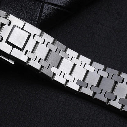Bracelet de montre 21 26mm pour hommes et femmes, entièrement en acier inoxydable, pour AP ROYAL OAK 15400 26331 15500, boucle pliante