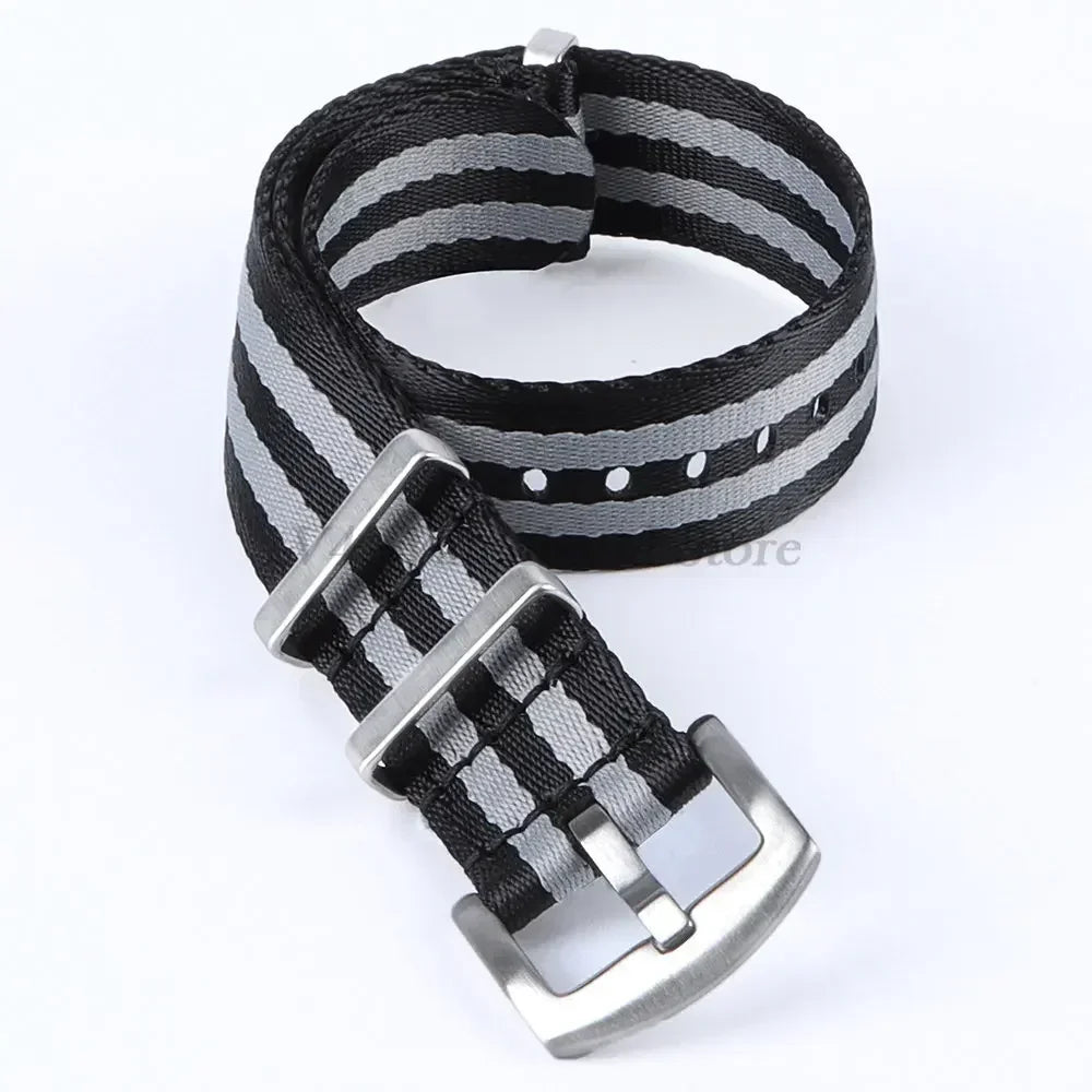 18mm 20mm 22mm Soft Nylon Strap Military Watchband for Samsung Galaxy Nylon Strap for Omega Seamaster 007