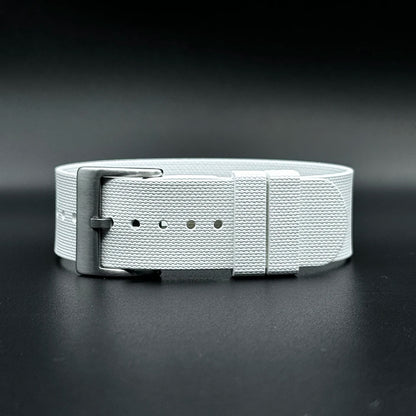 Bracelet de Montre Nato Caoutchouc Siliconé Boucle Brossé - 24,5cm