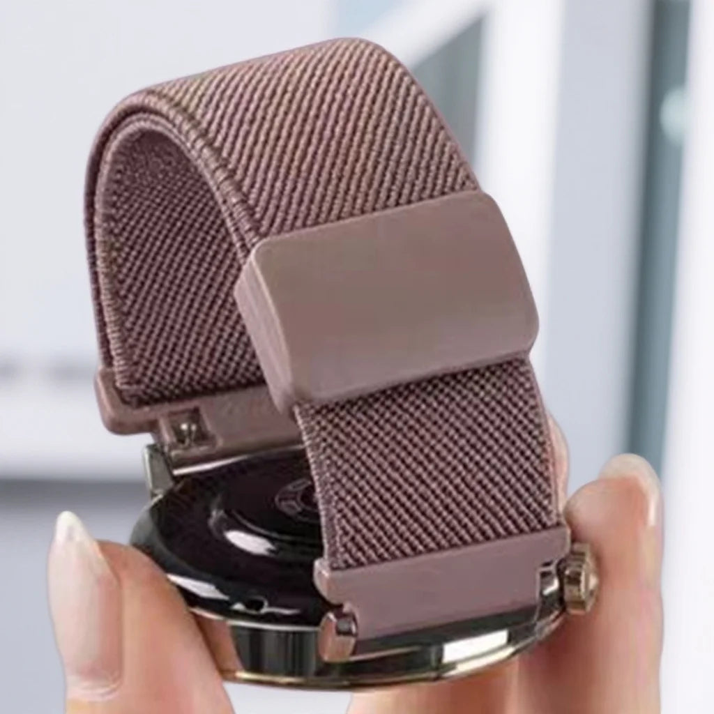 Boucle magnétique élastique en nylon pour Samsung Watch4/5/6/Huawei GT4/GT3/Watch 4/Amazfit GTR4/Xiaomi/Garmin Venu/Fenix 7