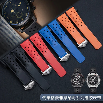 Bracelet silicone pour TAG Heuer en 22mm