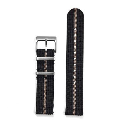 18mm 20mm 22mm Ribbed Nylon Watch Band, Breathable Sport Design, Durable Soft Strap for Men and Women