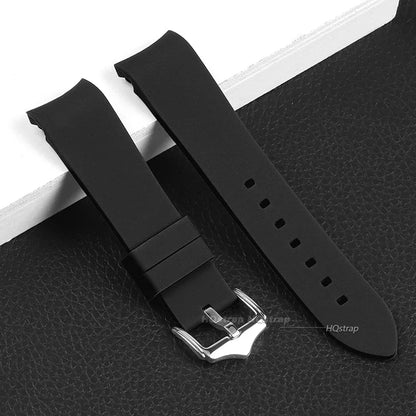 Bracelet en caoutchouc à extrémité incurvée, 20mm 22mm, en Silicone, pour Seiko, Bracelet de Sport étanche pour Rolex, haute qualité