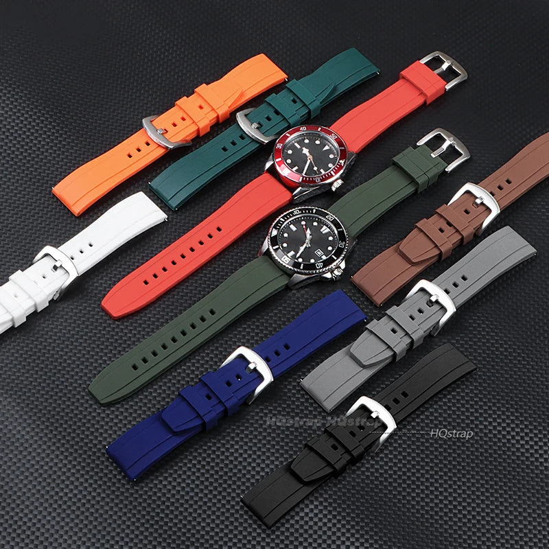 Cinturino per orologio in silicone di alta qualità, cinturino in gomma a sgancio rapido 20mm 22mm, bracciale di ricambio, accessori per donne e uomini