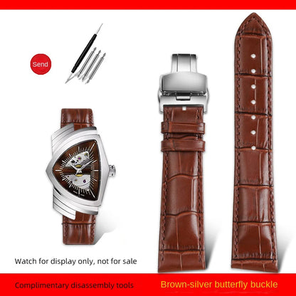 Men's personalized leather watch strap, watch band, custom accessory, Hamilton VENTURA Series, H24515551, H24515591, 21mm